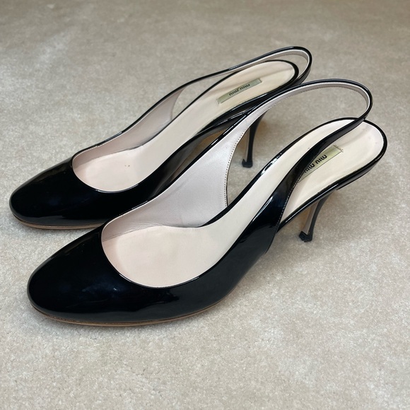 Miu Miu patent leather slingback heels - Picture 2 of 10